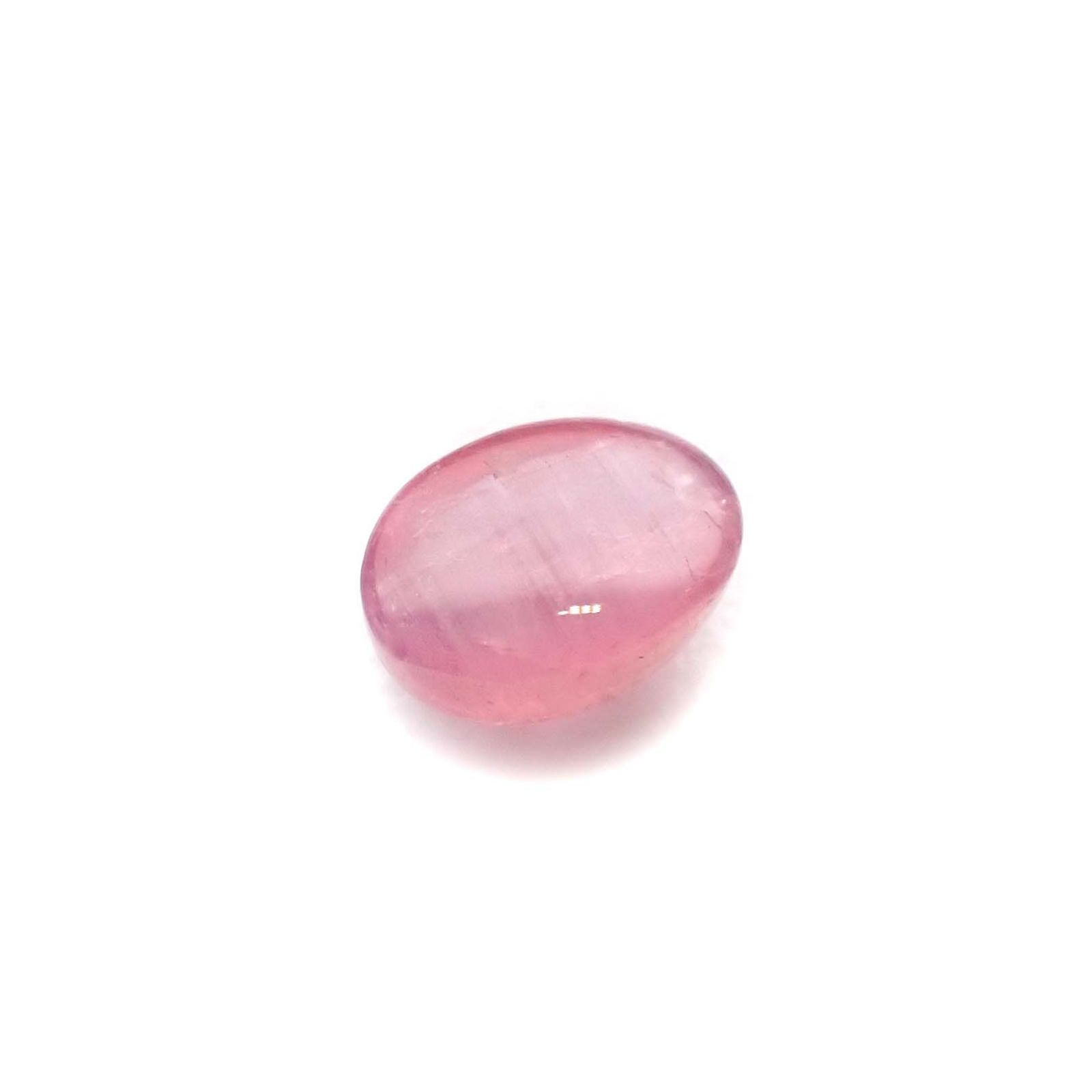 ペツォッタイトキャッツアイ(ラズベリル)(宝石名ペツォッタイト・キャッツアイ) マダガスカル産 0.369ct ソ付(彩珠)[210711980]4.7×3.5mm前後
