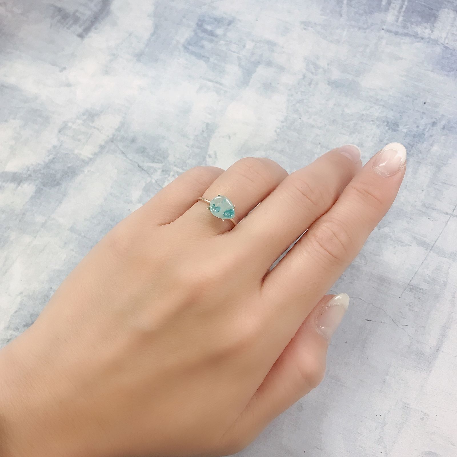 パライバトルマリンインクォーツ ブラジル産 1.18ct[220716915]9.1x7.2mm前後