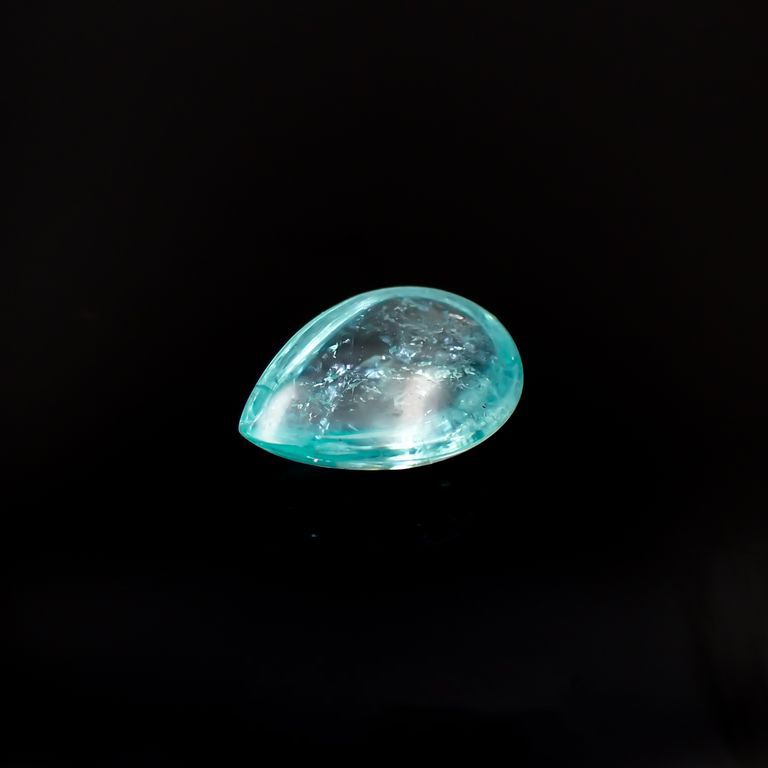 パライバトルマリン(宝石名トルマリン/別名パライバ・トルマリン)ブラジル・キントス鉱山産 0.568ct ソ付(宝貴協)[221018760]6.8x4.9mm前後