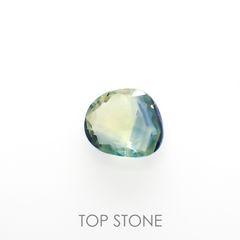 ◇ローズカット◇バイカラーサファイア(宝石名バイカラー・サファイア) マダガスカル産 1.34ct 識別済[210913202]7.5×6.6mm前後