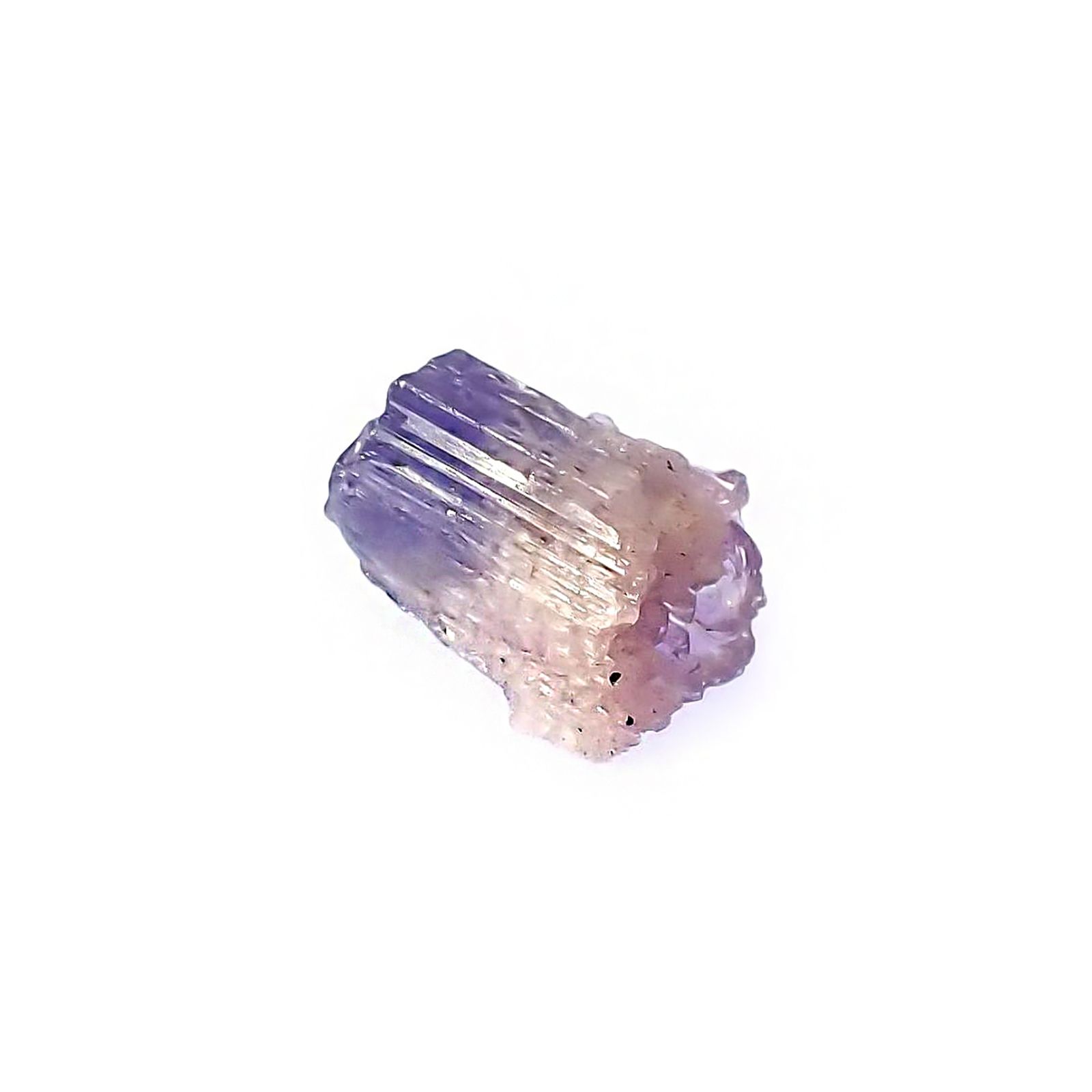 バイカラータンザナイト 原石 タンザニア産 5.87ct / 12.2x9.7mm前後 [260424990]