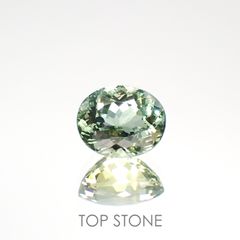 グリーンアパタイト(宝石名アパタイト) マダガスカル産 2.27ct 識別済[211113804]8.6×7.1mm前後