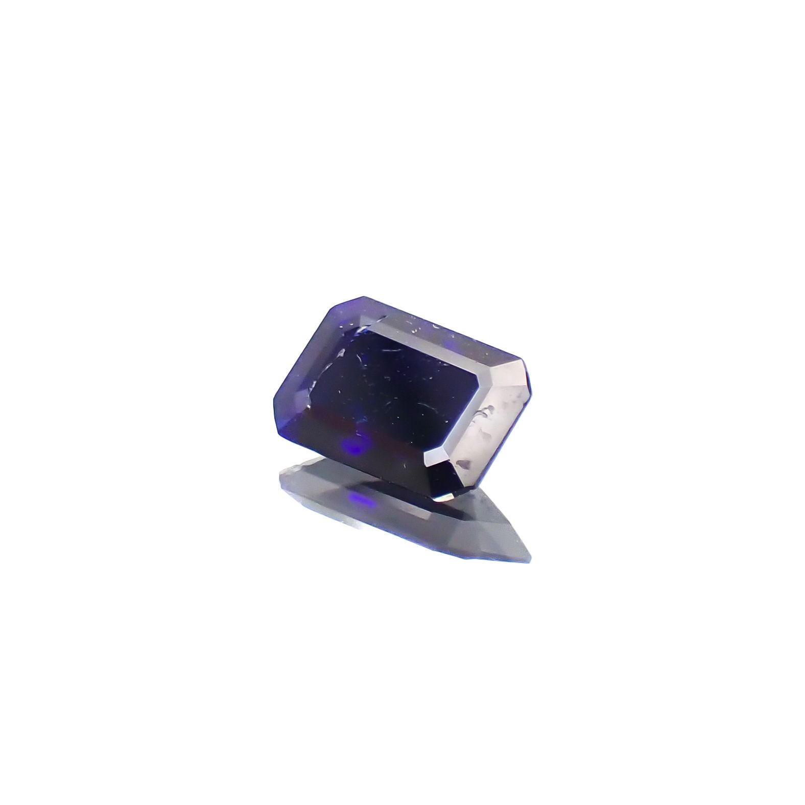 アズライト(宝石名アジュライト)ブラジル産 1.368ct ソ付(彩珠)[250330091]8.5x5.8mm前後
