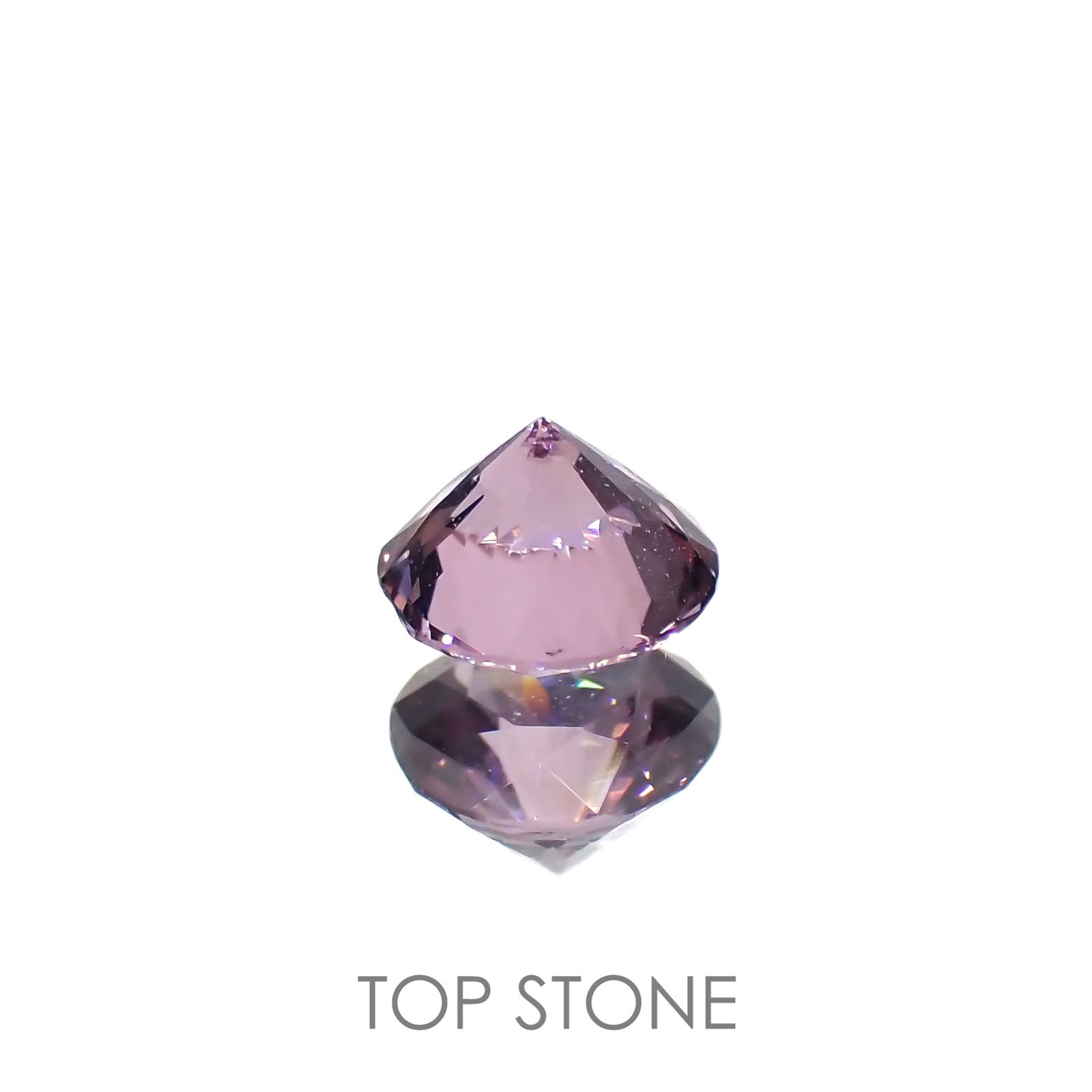 ラベンダーピンクスピネル(宝石名スピネル)ビルマ/マダガスカル産 0.47ct 識別済[220917593]4.7x4.6mm前後