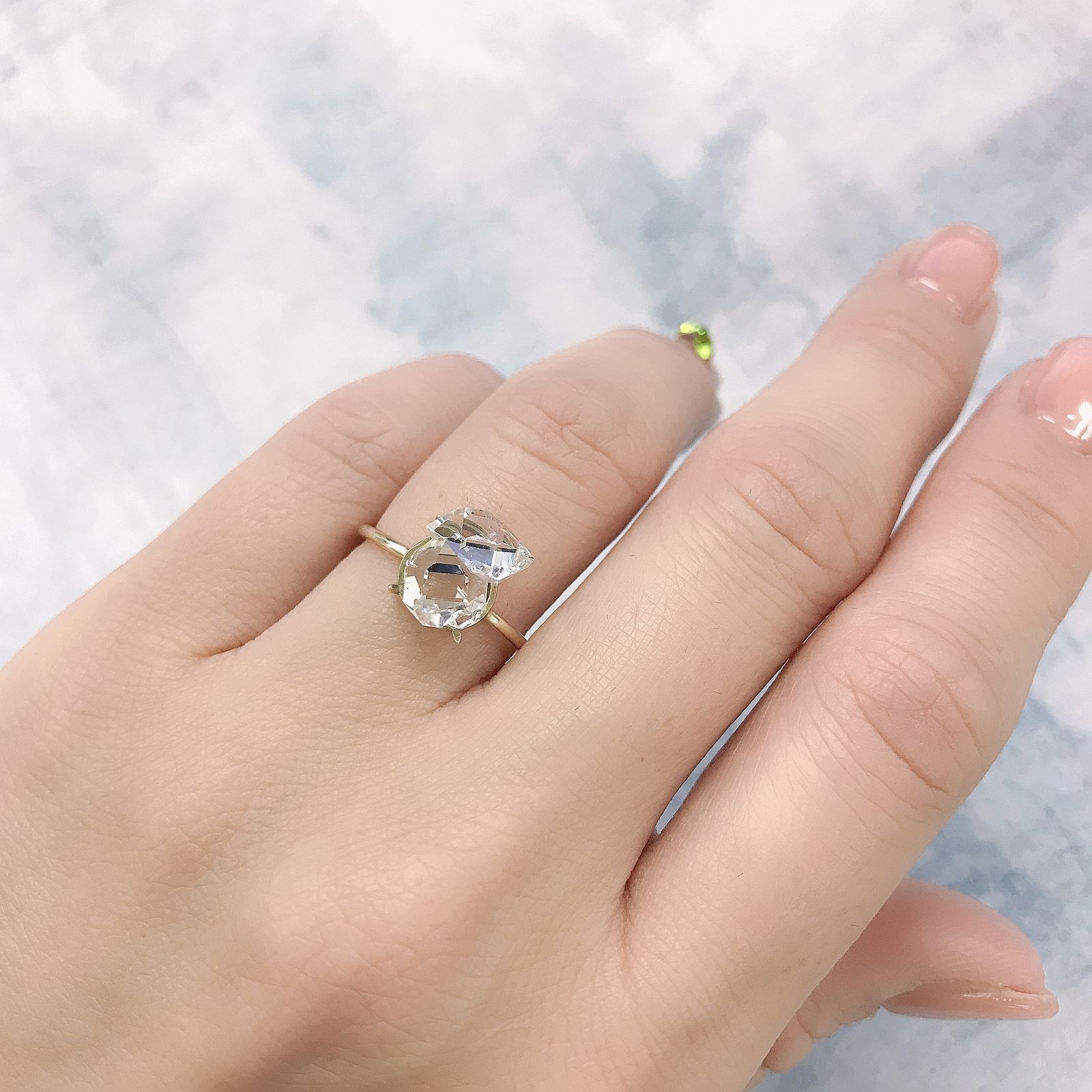 ハーキマーダイヤモンド 原石 アメリカ・ニューヨーク州産 2.90ct[220115426]10.1x9.3mm前後