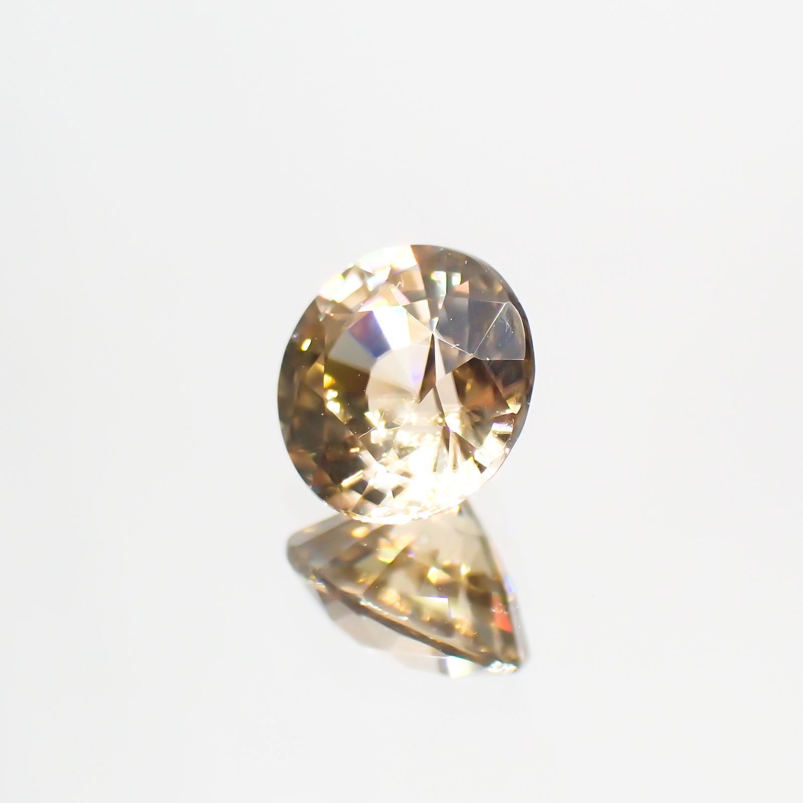 イエロージルコン(宝石名ジルコン)スリランカ/カンボジア産 1.50ct 識別済[230823197]6.4x6.3mm前後