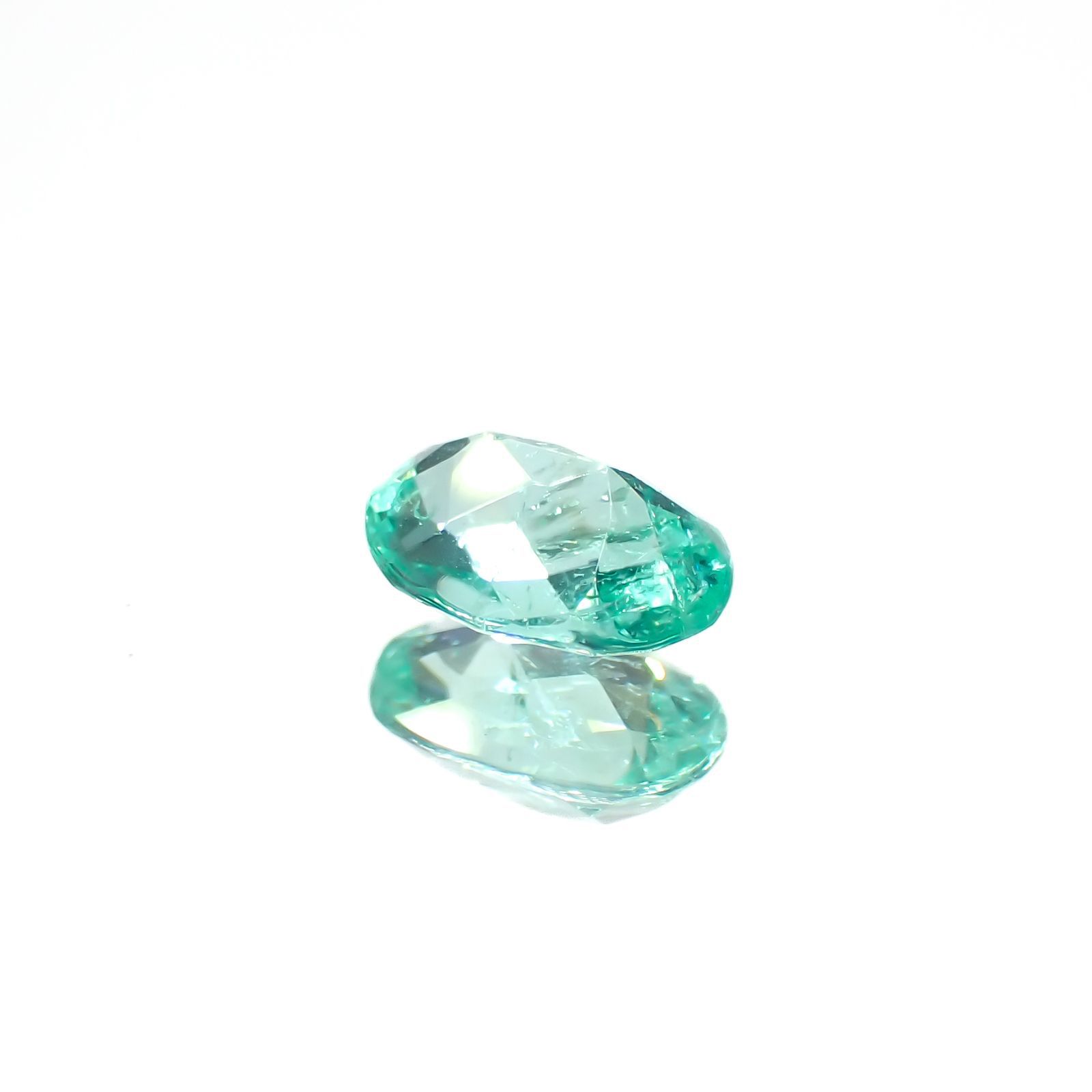◇チェッカーカット◇パライバトルマリン モザンビーク産 0.48ct[230220477]6.1x4.2mm前後