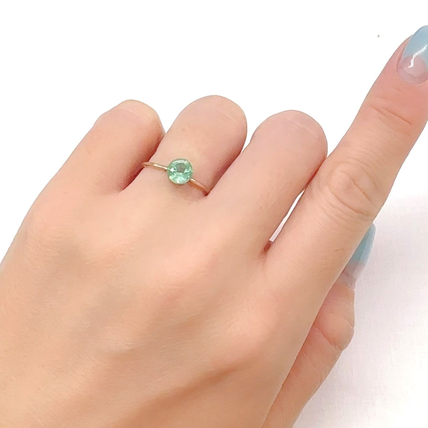 グリーンカイヤナイト タンザニア産 1.19ct[240928810]6x5.9mm前後