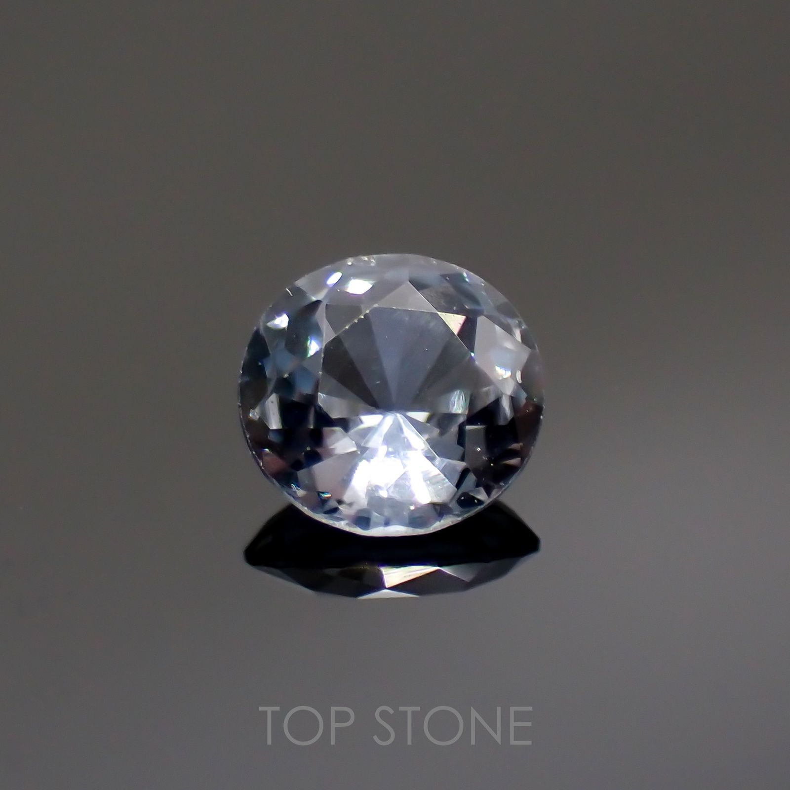 グレイッシュブルースピネル(宝石名スピネル) ビルマ産 0.44ct 識別済[210913466]5×4.9mm前後