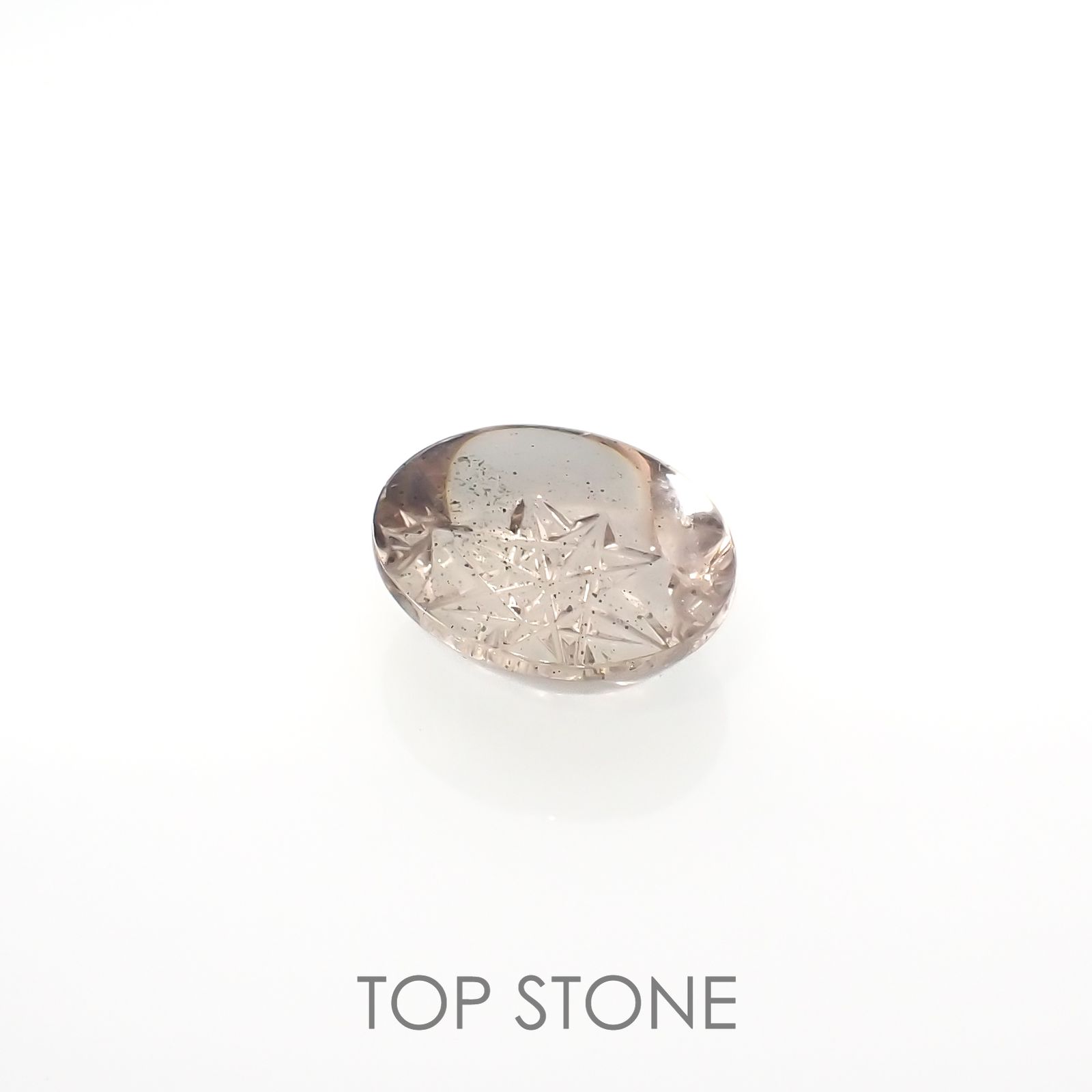 ◇甲州貴石切子Plus Three◇ティンカーベルクォーツ カード付きブラジル産 6.11ct[220616083]13.7x11.1mm前後