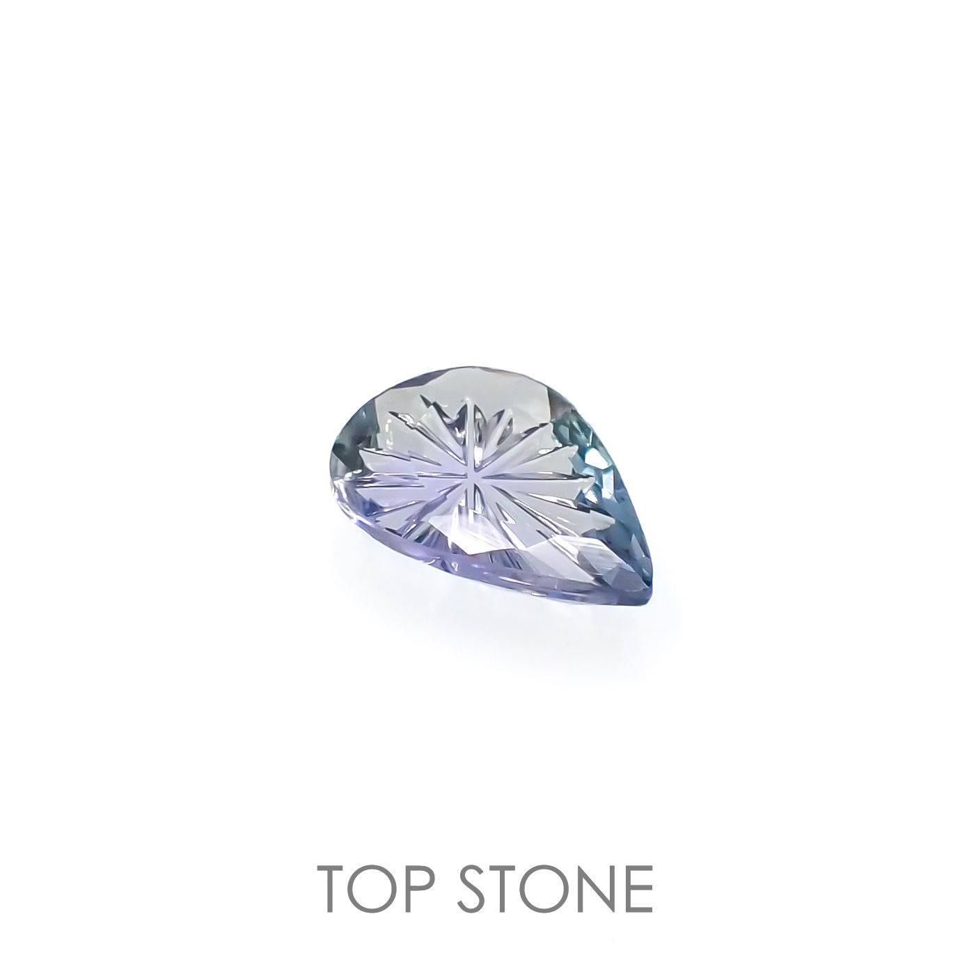 ◇甲州貴石切子Plus Three◇バイカラータンザナイト カード付き(宝石名タンザナイト)タンザニア産 2.22ct ソ付[220616081]11.4x8mm前後