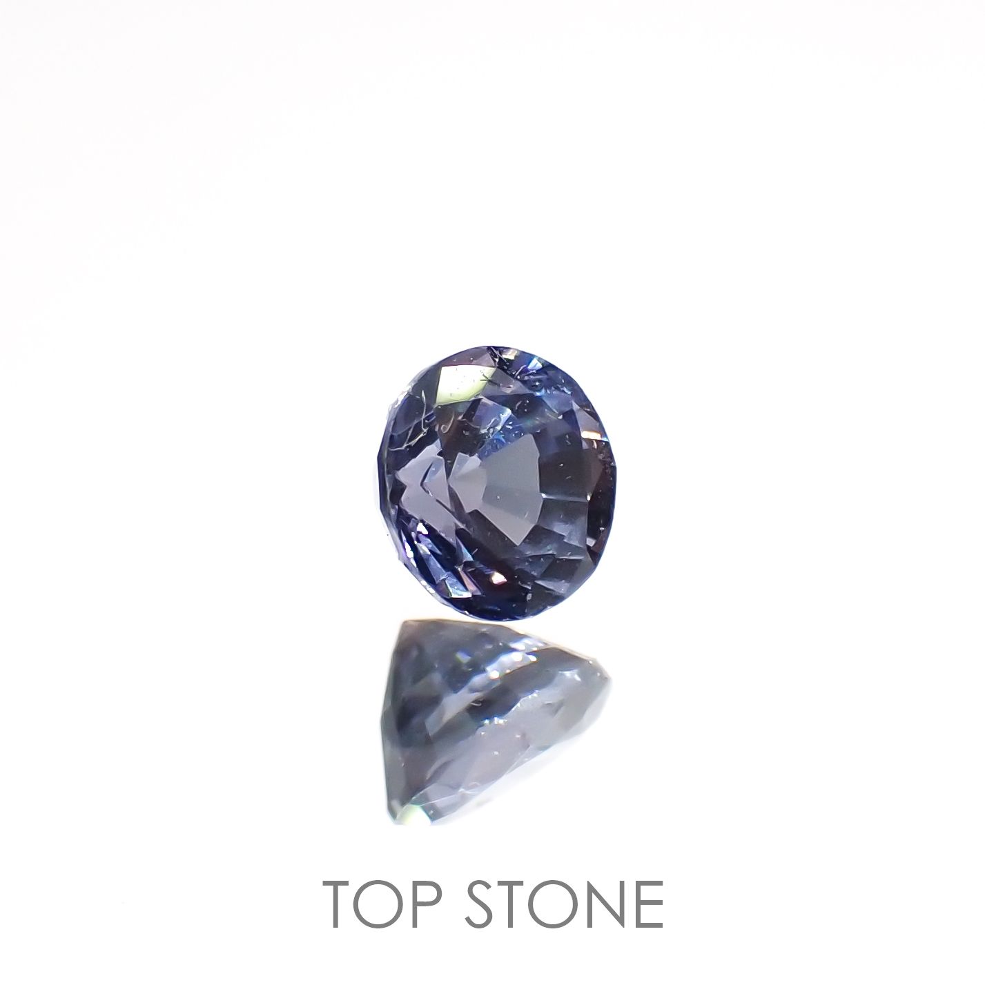 ブルーグレイッシュスピネル(宝石名スピネル)ビルマ/マダガスカル産 0.51ct 識別済[220516054]4.6x4.5mm前後
