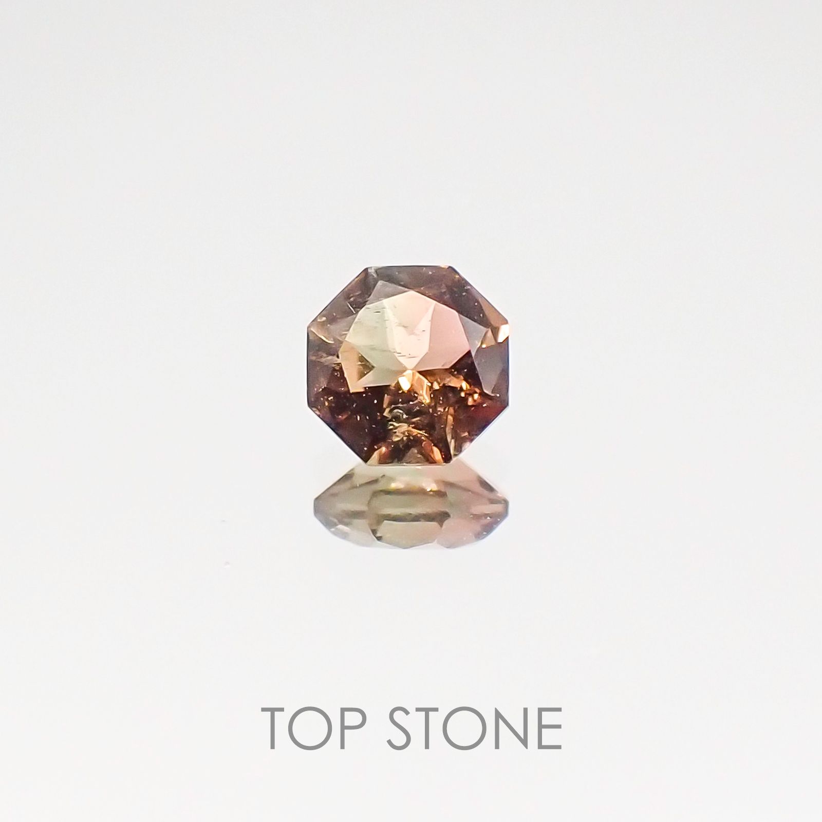 ◇オクタゴンカット◇バイカラートルマリンSA ブラジル・アフリカ産 ルース 0.28ct[20117150]4.4×4.4mm前後