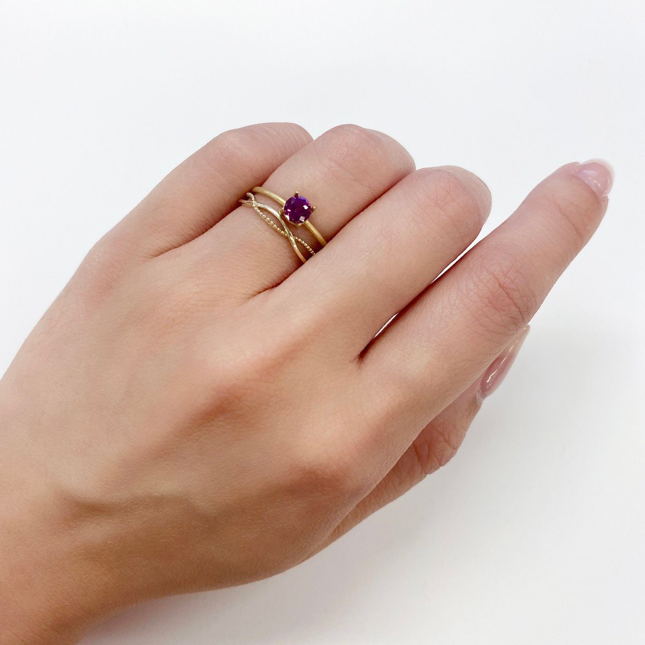 グレープガーネット ブラジル産 ルース 0.46ct[21069696]4.6×4.6mm前後