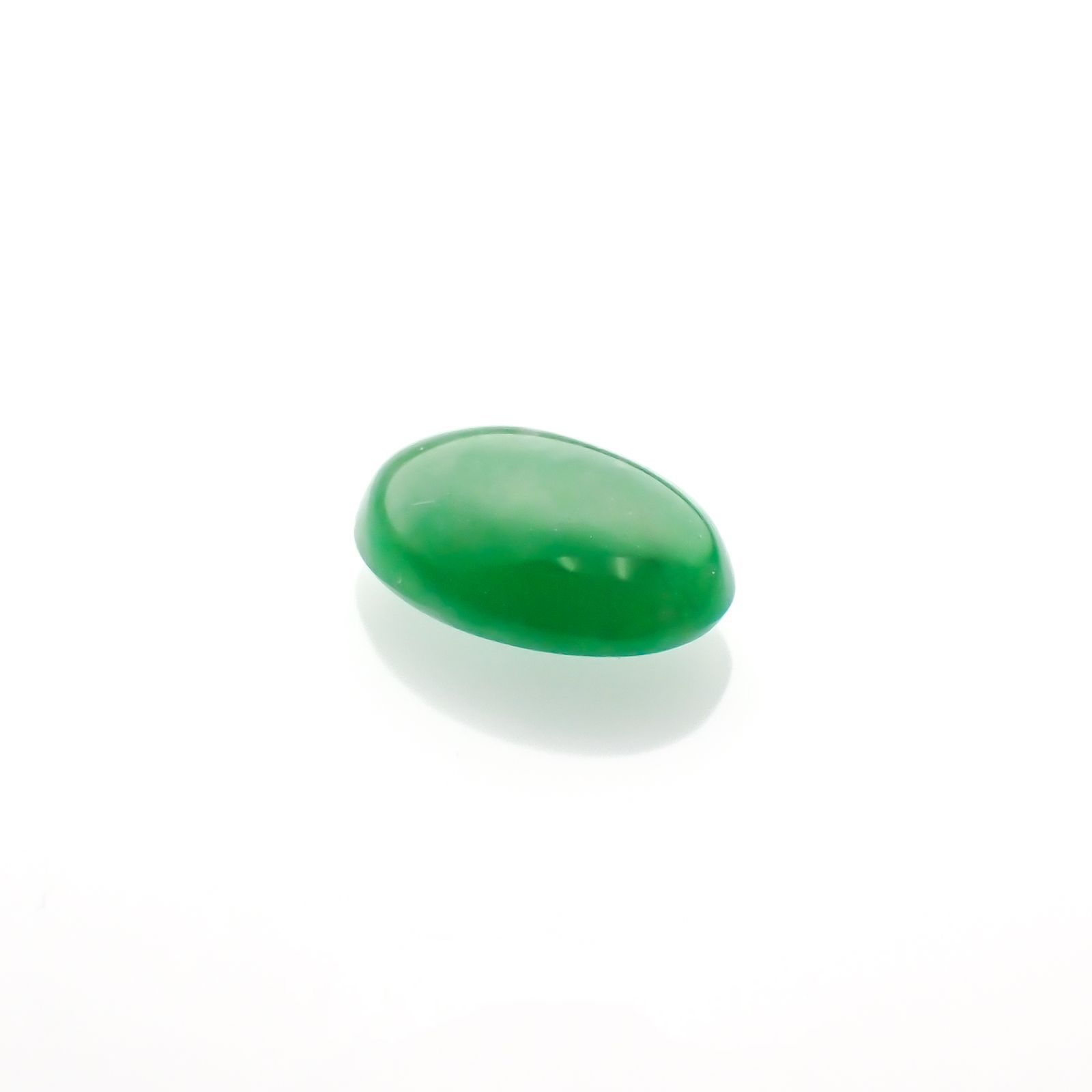 翡翠(宝石名ジェダイト(翡翠))ビルマ産 1.748ct ソ付(彩珠)[230119868]9.2x6.1mm前後