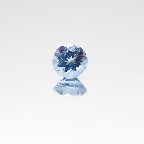 アクアマリン サンタマリアカラー(宝石名アクアマリン)モザンビーク産 0.15ct 識別済[230622264]3.4x3.4mm前後