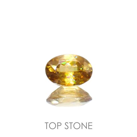 ゴールデンスフェーン(宝石名スフェーン)ナミビア産 0.50ct 識別済[220616579]5.9x4.1mm前後