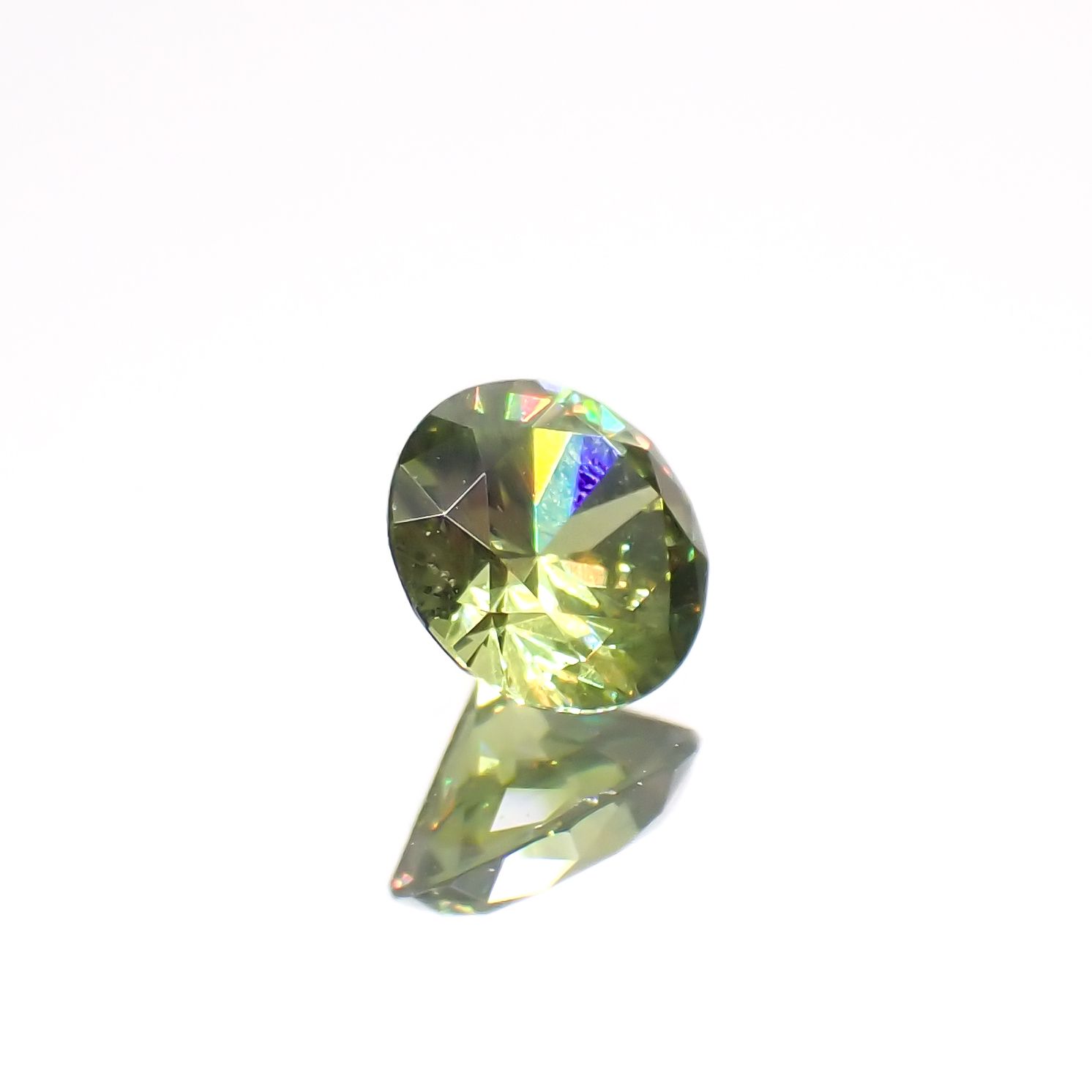 デマントイドガーネット(宝石名ガーネット)ロシア産 0.30ct 識別済[230421605]4.1x4.1mm前後