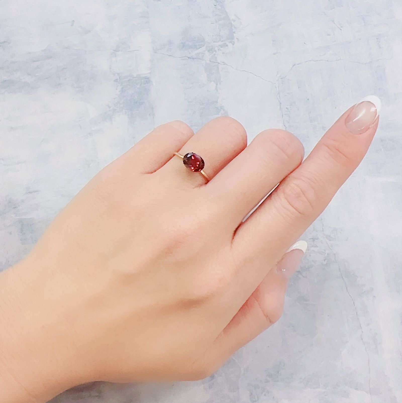 パイロープアルマンディンガーネット(宝石名パイロープ アルマンディン・ガーネット)ブラジル産 1.69ct 識別済[221219541]7.9x6.1mm前後