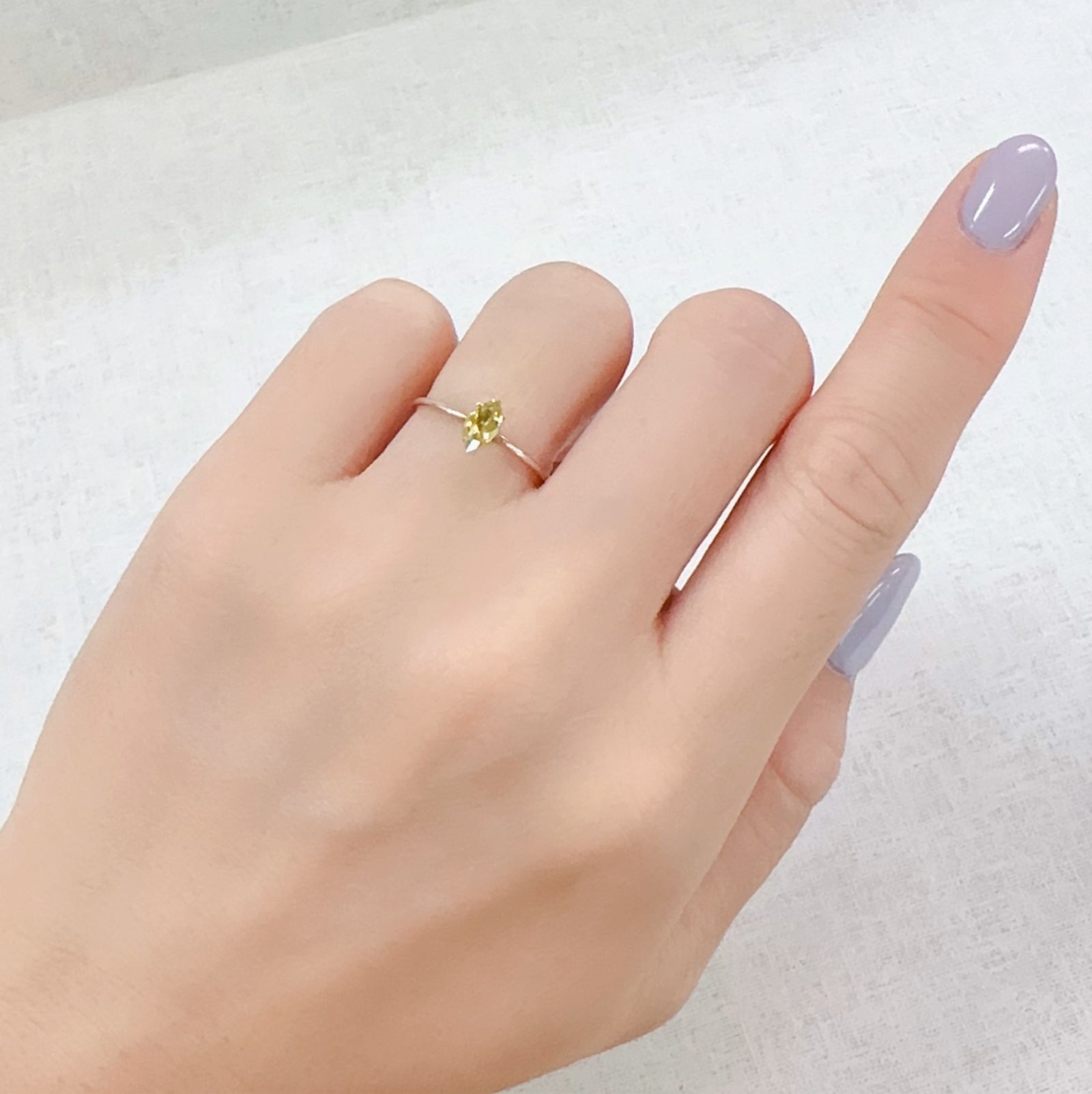 カナリートルマリン ザンビア・カナリー鉱山産 0.31ct[230823145]7x3.5mm前後