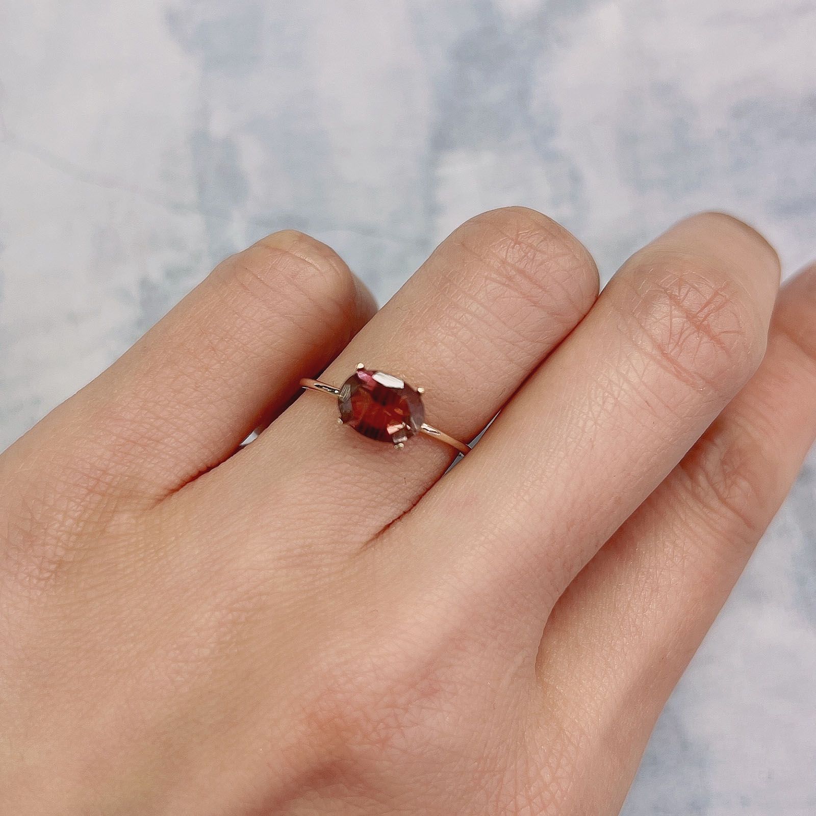 バイカラーオレゴンサンストーン(宝石名バイカラー・ラブラドライト) アメリカ・オレゴン州産 1.01ct 識別済[20118401]7.9×6.1mm前後
