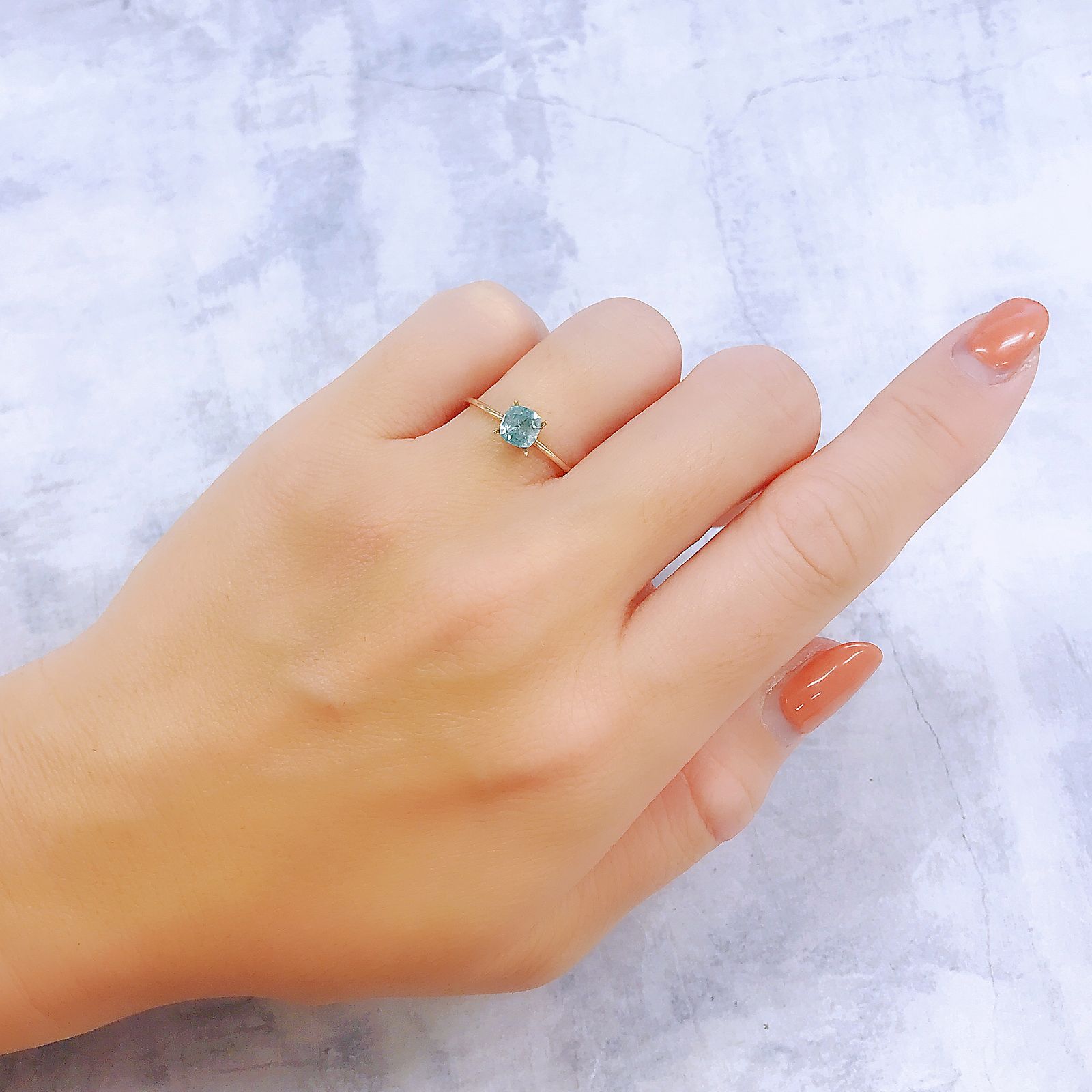 ◇カスタムカット◇ユークレース(宝石名ブルー・ユークレース)コロンビア産 0.487ct ソ付(彩珠)[221018844]5.1x5mm前後