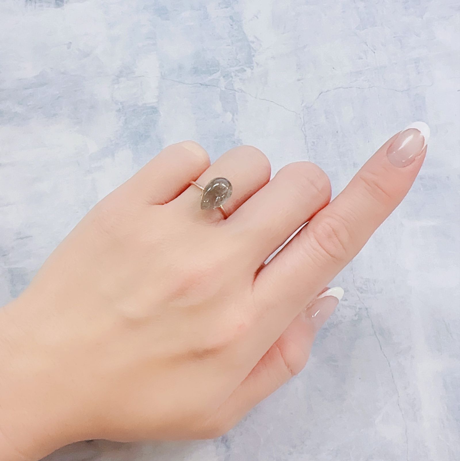 アベンチュリンアクアマリン ナイジェリア産 4.09ct[221219696]12.1x8mm前後