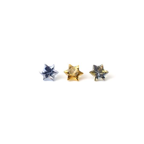 ◇カスタムカット◇サファイア カラーグラデーション3個セット スリランカ/マダガスカル産 0.29ct(3pcs合計) / 3.1x3.1mm前後 [260632329]