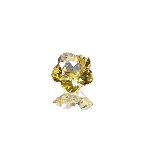 ◇カスタム・フラワーカット◇ファンシーカラーサファイア スリランカ/マダガスカル産 0.35ct[240929073]4.2x4.3mm前後
