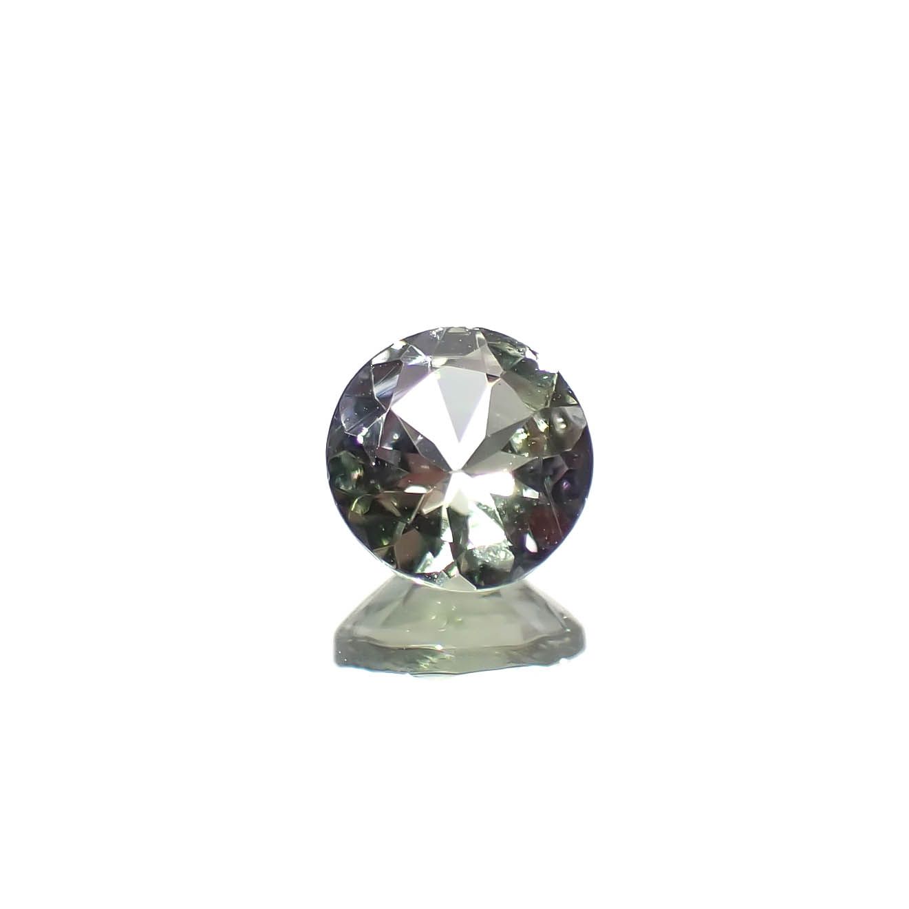 バイカラータンザナイト(宝石名ゾイサイト)タンザニア産 0.45ct 識別済[240828611]4.8x4.8mm前後