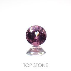 パープルピンクスピネル(宝石名スピネル)ビルマ/マダガスカル産 0.52ct 識別済[220616133]4.9x4.9mm前後
