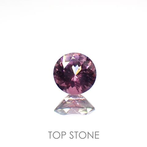 パープルピンクスピネル(宝石名スピネル)ビルマ/マダガスカル産 0.52ct 識別済[220616133]4.9x4.9mm前後