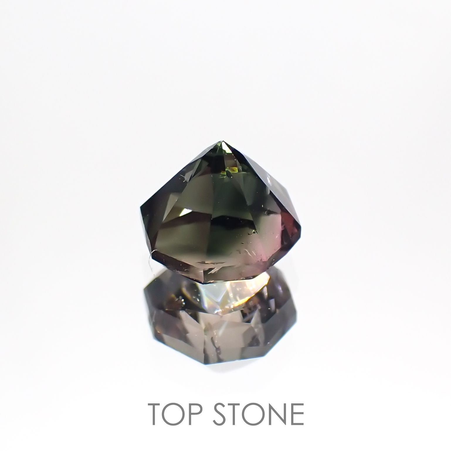 ◇オクタゴンカット◇バイカラートルマリンSA(宝石名バイカラー・トルマリン) ブラジル/アフリカ産 1.228ct ソ付(彩珠)[20129171]6.2×6.2mm前後