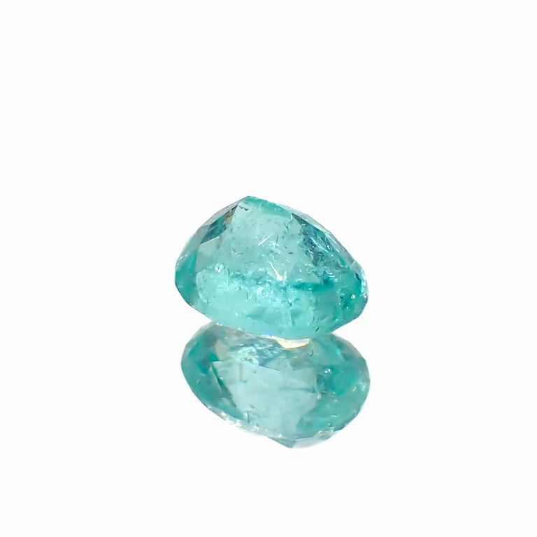 パライバトルマリン(宝石名トルマリン/別名パライバ・トルマリン)ブラジル・キントス鉱山産 0.362ct ソ付(宝貴協)[221018743]4.8x3.8mm前後
