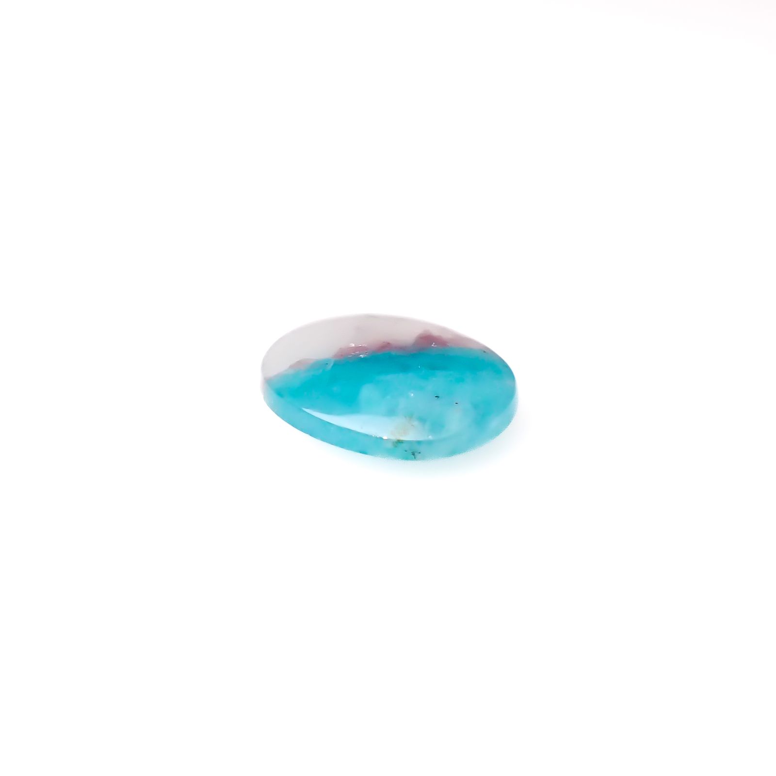 ◇リバーシブル◇パライバトルマリンインクォーツ ブラジル産 1.83ct [241129447]10.1x8.1mm前後