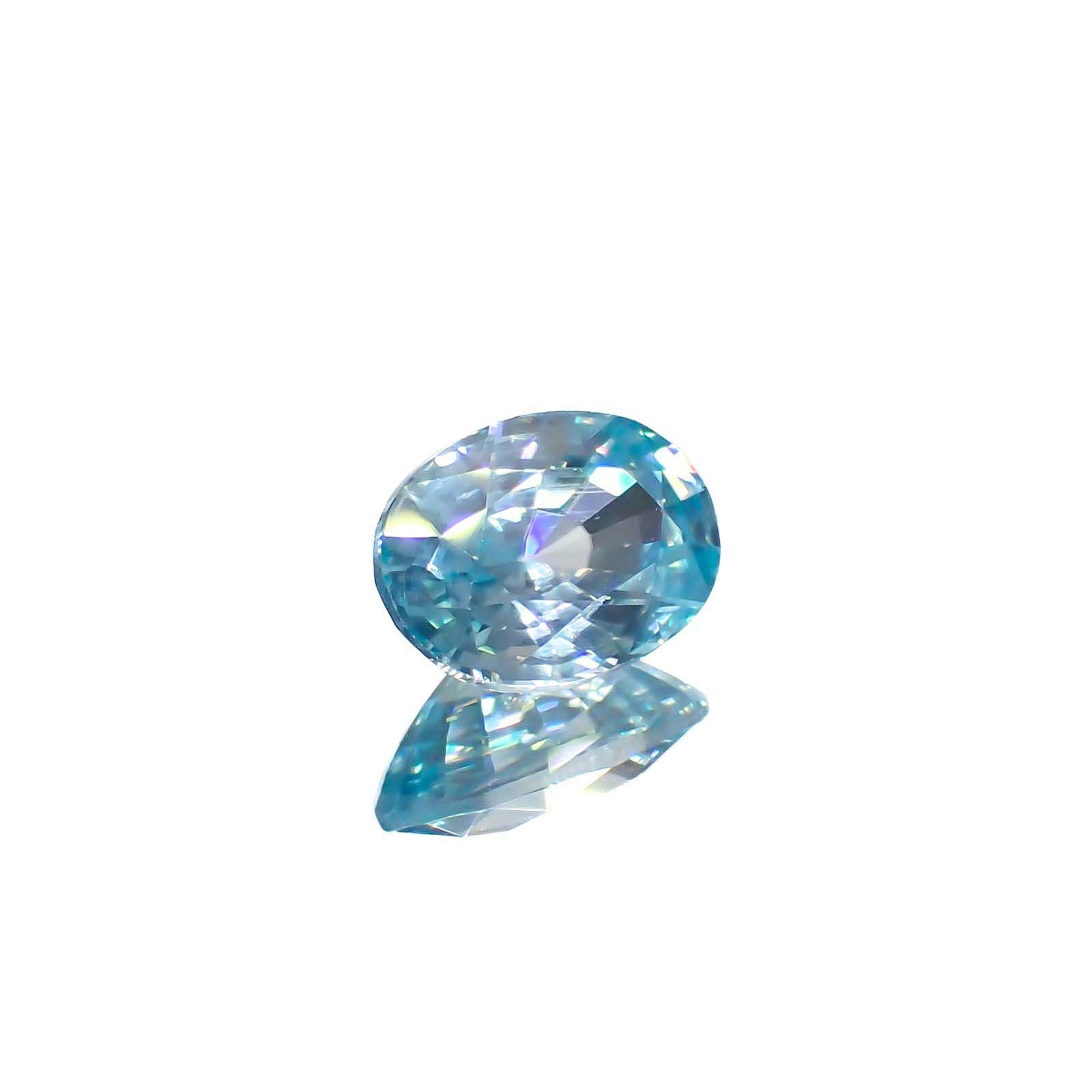 アイスブルージルコン カンボジア産 1.88ct[221018658]8x5.9mm前後