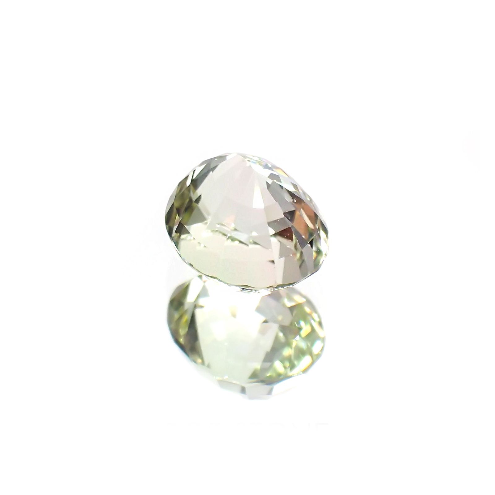 グリーントルマリン(宝石名トルマリン) ルワンダ産 ソ付(彩珠) 1.556ct / 7.4x6.2mm前後 [211013638]