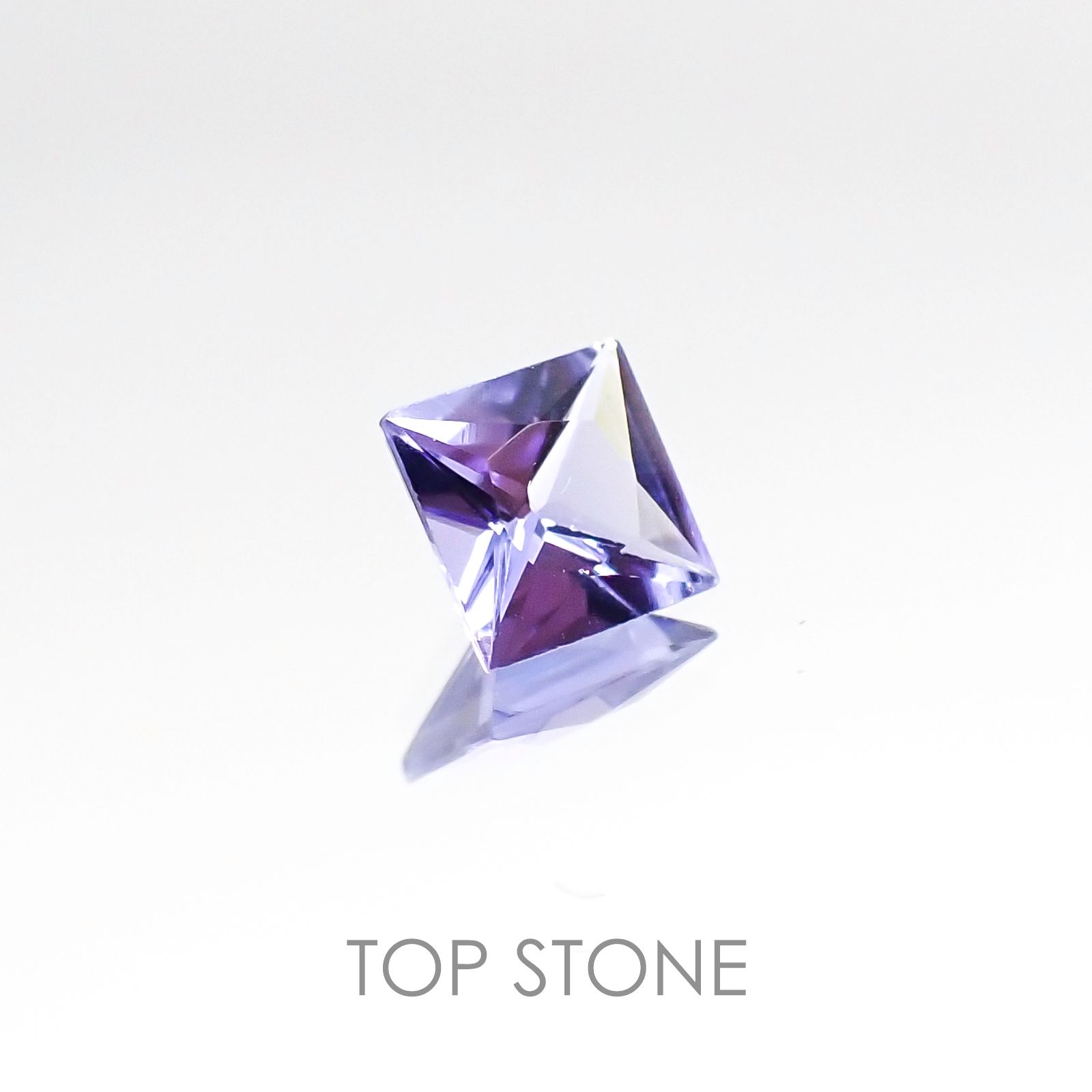 ◇プリンセスカット◇タンザナイト(ゾイサイト) タンザニア産 ルース 0.51ct[20106545]4.7×4.7mm前後