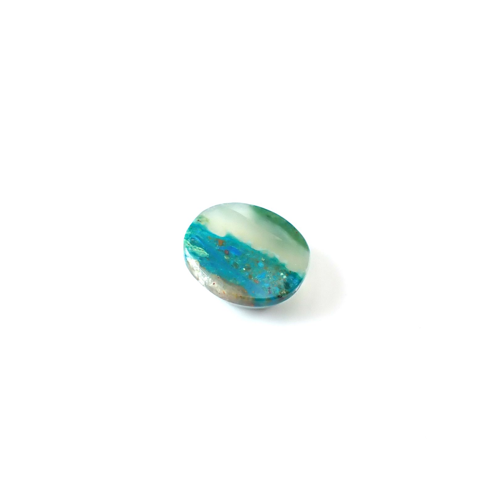 ブルーオパール ペルー産 4.57ct [250730728]11.7x10.2mm前後