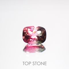 バイカラートルマリン(宝石名トルマリン)コンゴ産 1.87ct 識別済[220114997]8.6x6.6mm前後