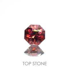 ◇オクタゴンカット◇ピンクジルコン(宝石名ジルコン)スリランカ/カンボジア産 0.70ct 識別済[220114932]4.9x4.8mm前後
