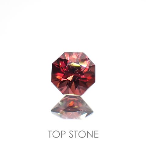 ◇オクタゴンカット◇ピンクジルコン(宝石名ジルコン)スリランカ/カンボジア産 0.70ct 識別済[220114932]4.9x4.8mm前後