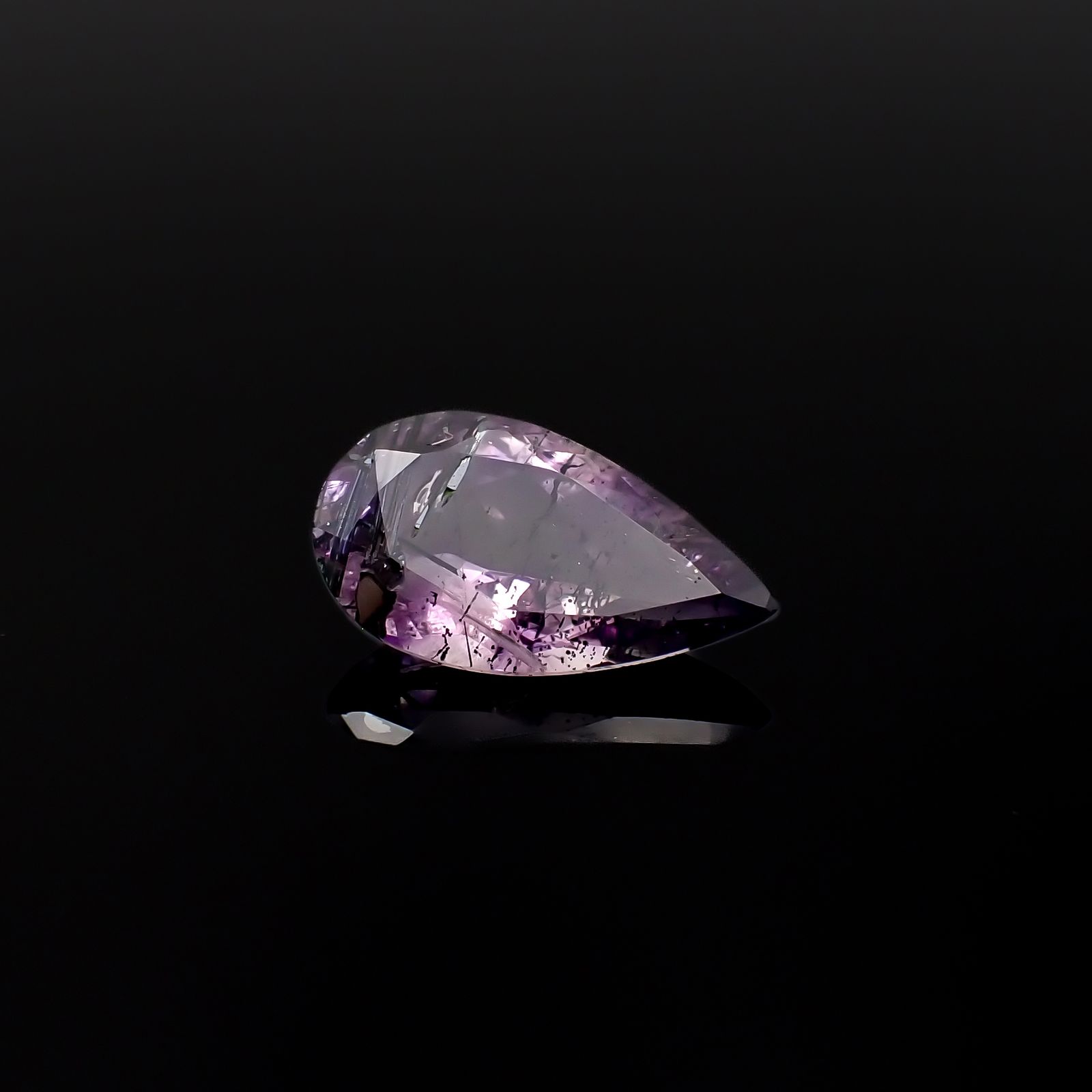 アメジストエレスチャル ナイジェリア産 3.22ct[230622437]15x8.3mm前後