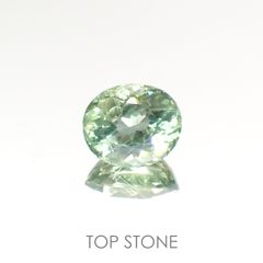 グリーンアパタイト(宝石名アパタイト) マダガスカル産 2.07ct 識別済[20106878]8.2×6.9mm前後