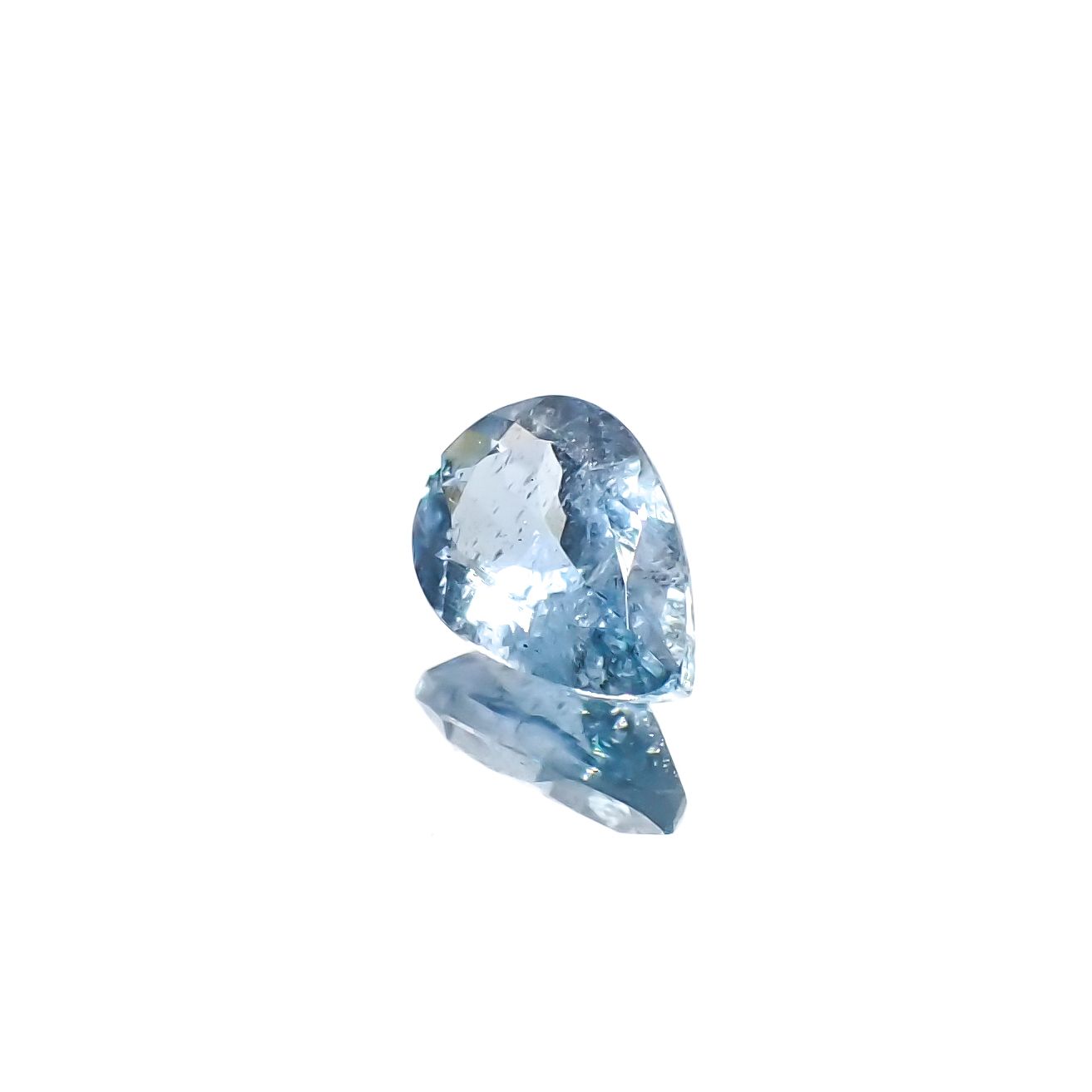 アクアマリン サンタマリアカラー マダガスカル産 0.58ct[240326964]7x4.9mm前後