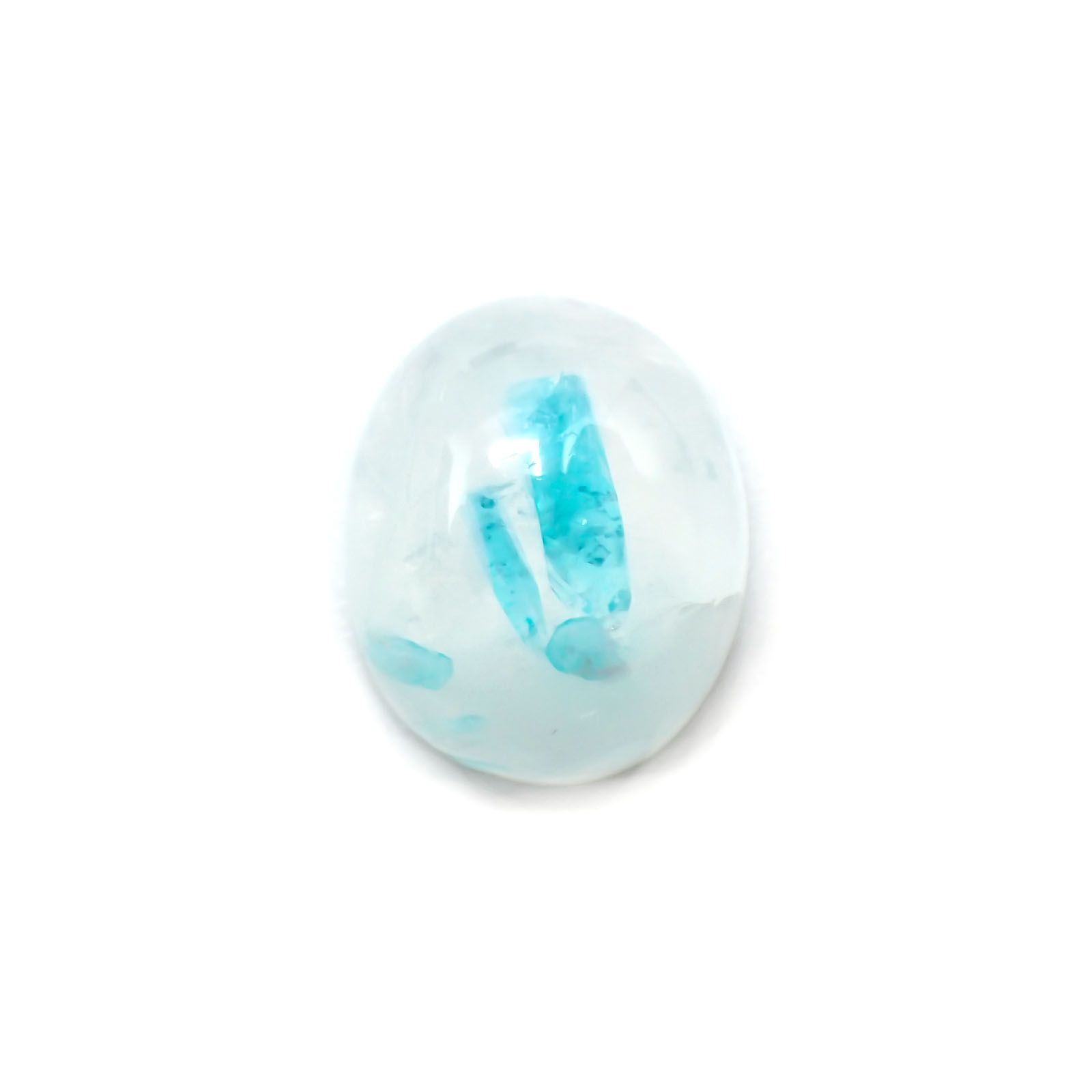 パライバトルマリンインクォーツ ブラジル産 ルース 3.69ct[210310306]10.8×8.8mm前後