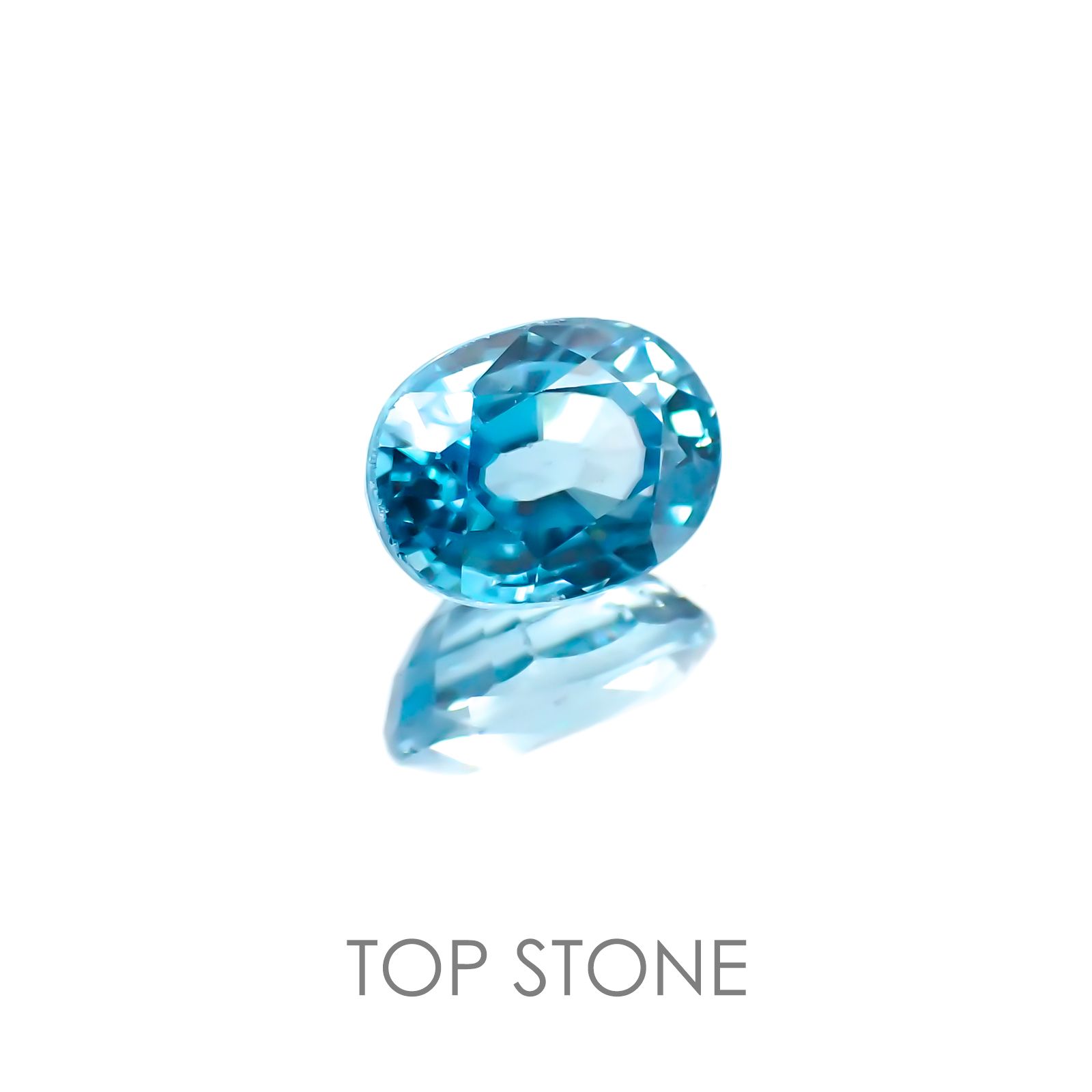 ブルージルコン カンボジア産 ルース 2.35ct[20117928]8×5.9mm前後