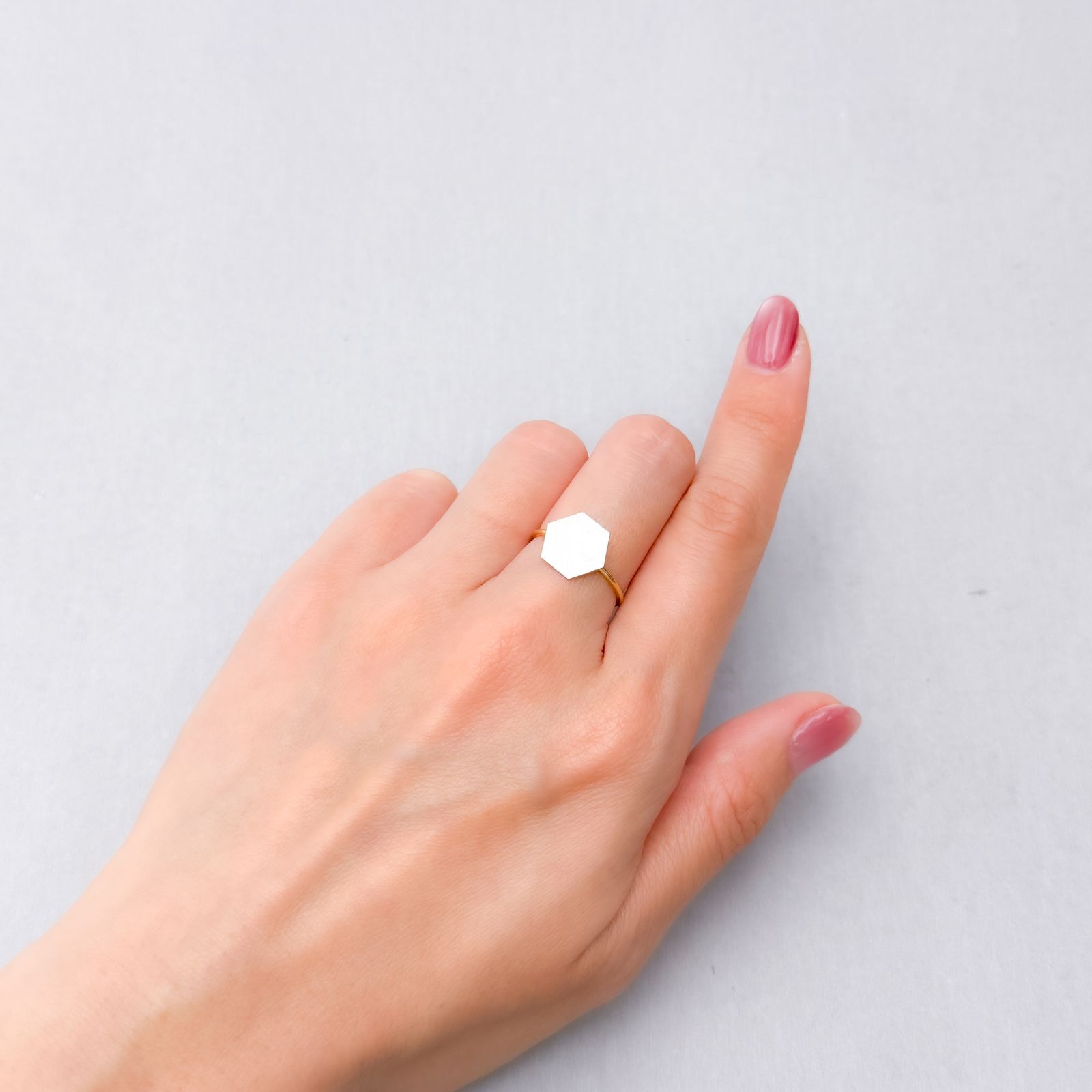 ◇ヘキサゴンカット◇アルタイ隕石 発見地：中国 1.66ct [250129811]10.1x10mm前後