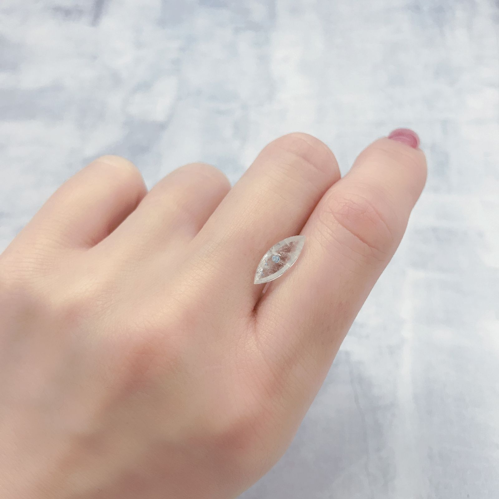 パライバクォーツ ブラジル産 1.49ct[220114255]13.6x5.2mm前後