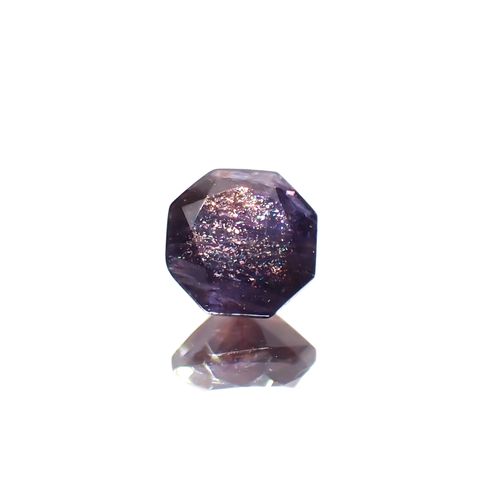 ◇オクタゴンカット◇ブラッドショットアイオライト インド産 0.49ct[230320946]5x5mm前後